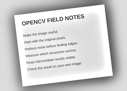 Normalized page: Dividing by the illumination estimate reduces broad brightness variations.