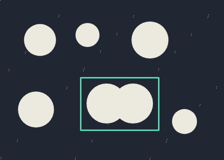 Selected bounds: Bounding rectangle of the largest external contour plus padding.