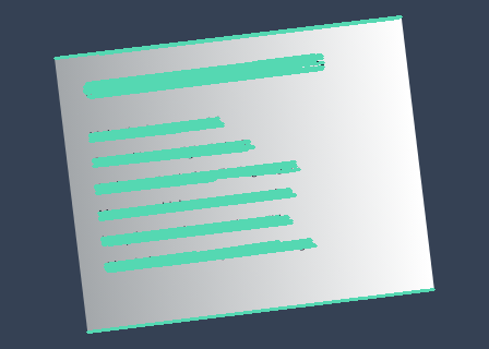 Accepted lines: The median angle of these lines determines the correction.