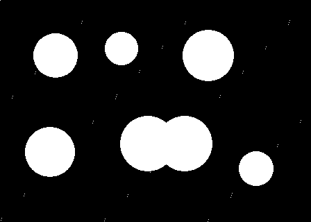 Foreground mask: The white foreground contains the objects to separate.
